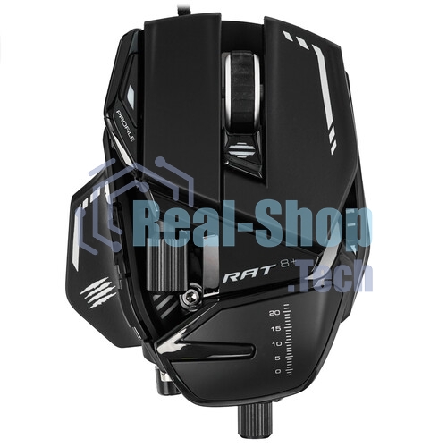 Мышь проводная Mad Catz R.A.T. 8+ черный, 16000 dpi, USB, кнопки - 11