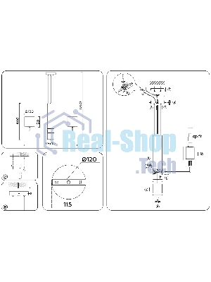 Люстра Ambrella light LH56011/5 BS/FR латунь/белый матовый E14*5 max 40W D640*1260