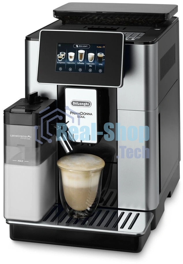 Кофемашина DeLonghi ECAM610.55.SB 1450Вт черный/серебристый