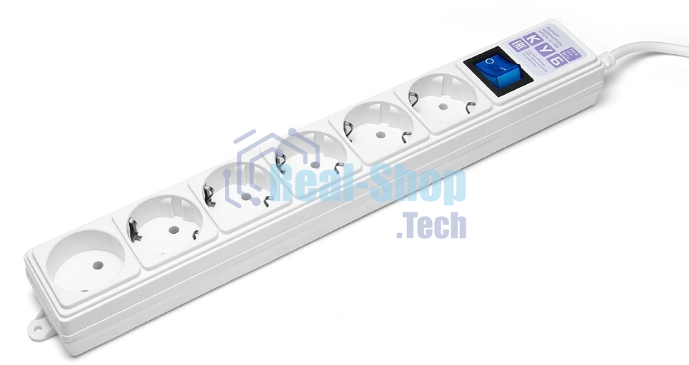 Сетевой фильтр Power Cube 1,9 м 6 розеток (белый) 16B/3,5 кВт