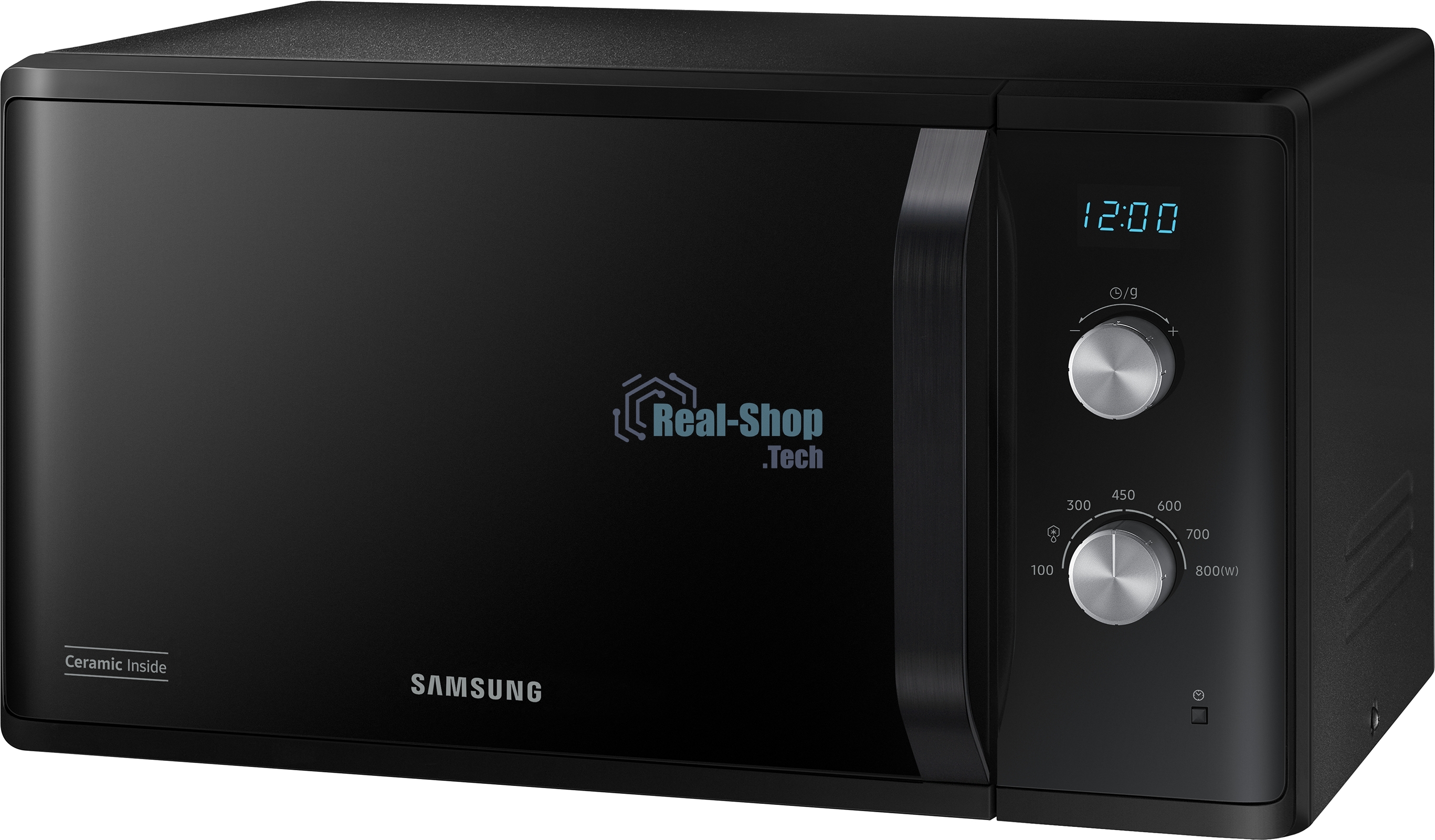 Микроволновая печь Samsung MS23K3614AK черный, 23 л, 800 Вт, переключатели - поворотный механизм