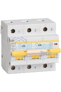 Выключатель автоматический модульный 3п D 50А 10кА ВА47-100 ИЭК MVA40-3-050-D