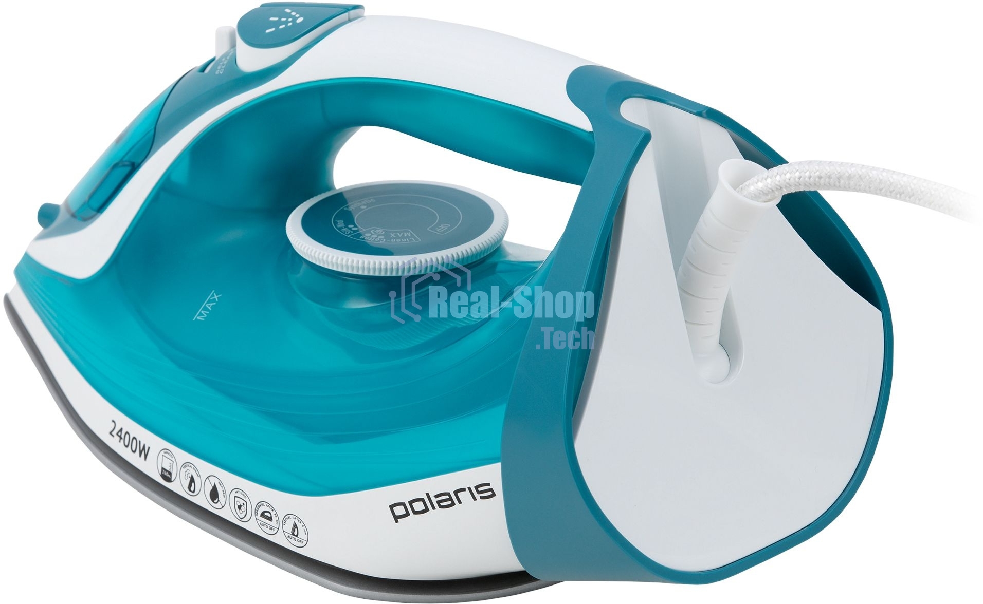 Утюг Polaris PIR 2487AK 3m бирюзовый/белый 2400Вт