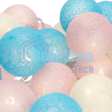 Тайские фонарики Neon-night Перламутр 5м, 25 LED, прозрачный ПВХ, цвет свечения теплый белый, питание USB