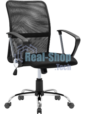 Кресло Defender RIVELLON черный, сетка, 110 кг, механизм качания