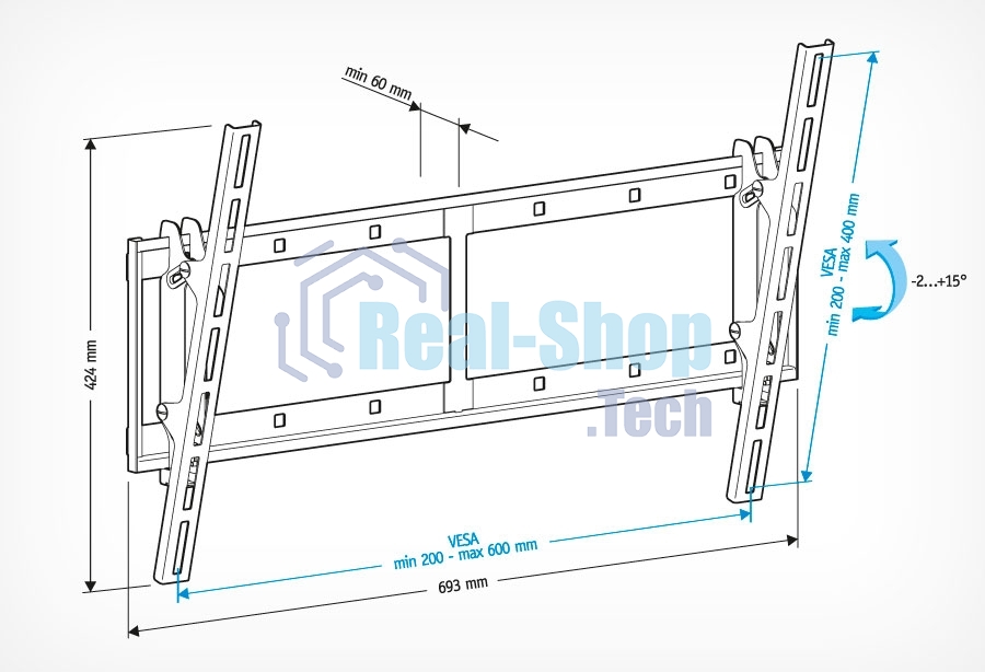 Кронштейн для телевизора Holder LCD-T6606 черный 42