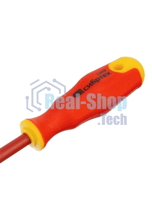 Отвертка диэлектрическая Сибртех PH1 х 80 мм, до 1000 В, двухкомпонентная рукоятка