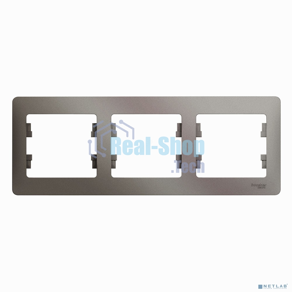 Рамка 3-м Glossa горизонт. платина SchE GSL001203