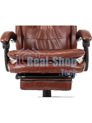 Кресло Бюрократ T-9950MSG-F/BROWN-PU коричневый, экокожа