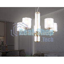 Люстра Ambrella light LH56011/5 BS/FR латунь/белый матовый E14*5 max 40W D640*1260