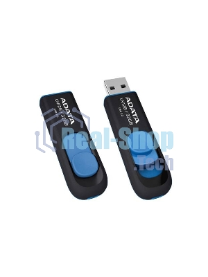 Флешка USB ADATA UV128 (AUV128-64G-RBE), 64Gb, USB 3.0, R/W 100/30, черный/синий