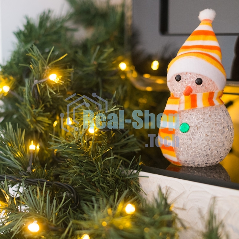 Еловый шлейф Neon-night искусственный 2,7 м Теплое белое свечение 80 LED