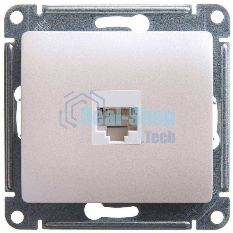 Механизм розетки комп. 1-м Glossa RJ45 CAT.5E перламутр SchE GSL000681K