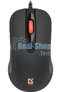 Мышь проводная Defender Ultra Classic MB-280 черный, 1200 dpi, USB, кнопки - 4