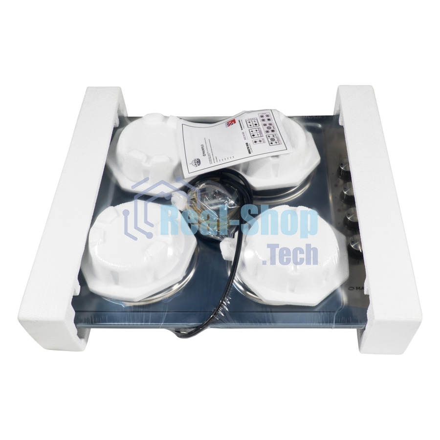 Электрическая варочная панель Maunfeld EEHS.64.4S/ • Тип: электрическая 60см• Тип установки: независимая • Управление: боковое, переключатели поворотные • Нагревательный элемент: конфорка электрическая, 4шт • Мощность конфорок, Вт.: 1500,1500, 1500, 1500 