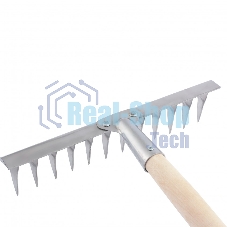 Грабли 12-зубые витые Сибртех, 290 мм, нерж. сталь, черенок в/с