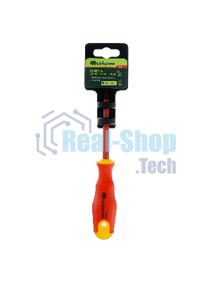 Отвертка диэлектрическая Сибртех PH1 х 80 мм, до 1000 В, двухкомпонентная рукоятка