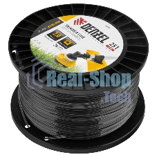 Леска для триммера Denzel двухкомпонентная, квадрат, 2,0 мм х 251 м, на DIN катушке EXTRA CORD