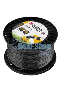 Леска для триммера Denzel двухкомпонентная, квадрат, 2,0 мм х 251 м, на DIN катушке EXTRA CORD