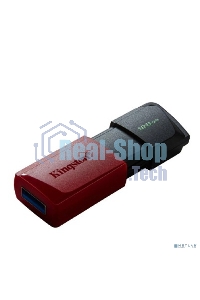 Флешка USB Kingston DataTraveler Exodia M (DTXM/128Gb), 128Gb, USB 3.0, R/W 70/45, черный/красный