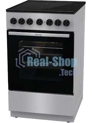 Плита электрическая Gorenje GEC5B41SG серый, конфорок 4 шт, духовка 62 л, 50 см x 85 см x 59.4 см