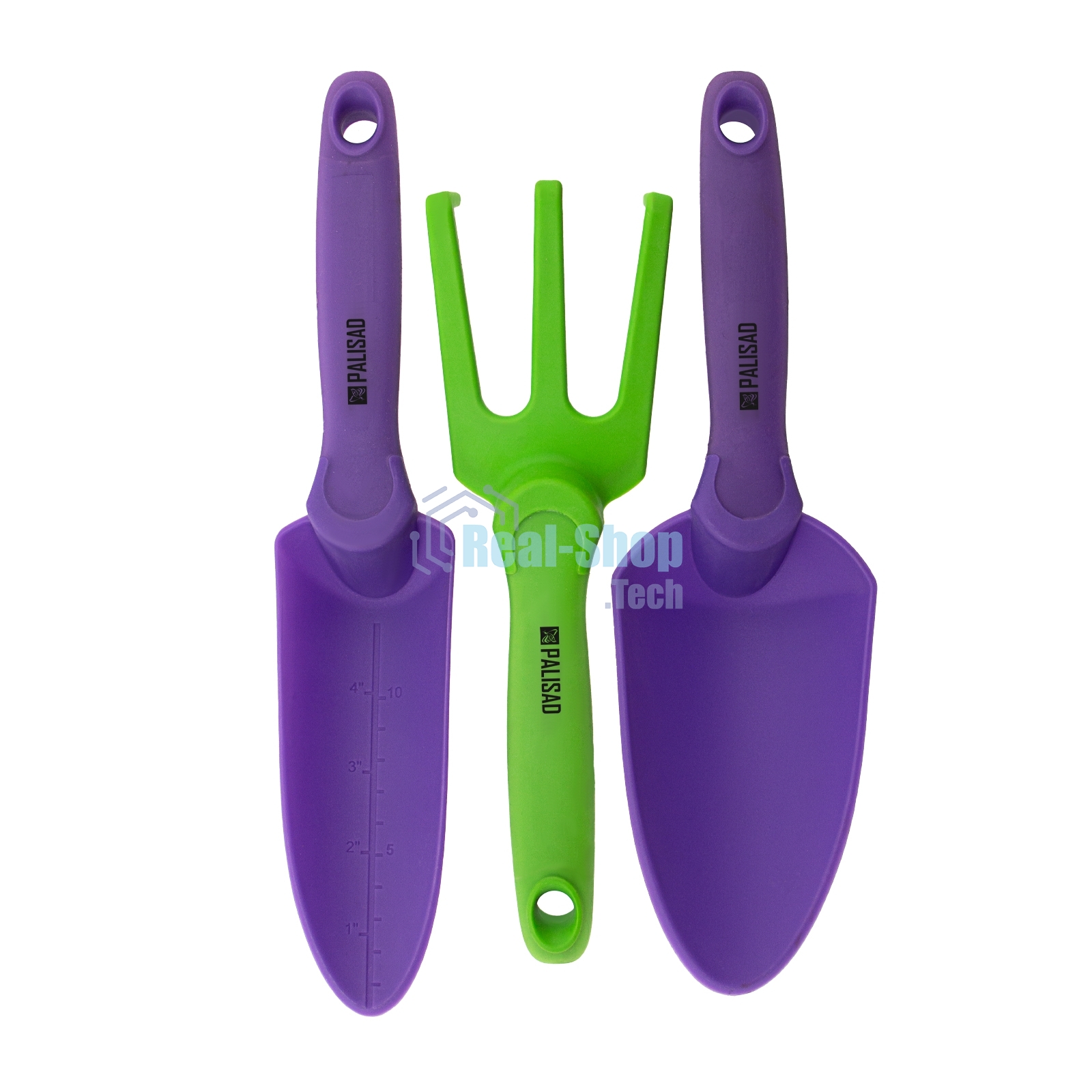 Набор садового инструмента, пластиковый, гелевые рукоятки, 3 предмета, NYLON SOFT Palisad
