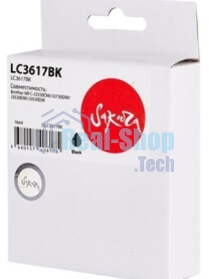 Картридж струйный Sakura LC3617BK для Brother, черный, 16 мл., 550 к.