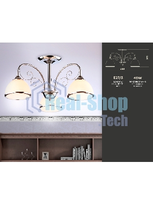 Светильник Ambrella light TR3181/3 CH/FR хром/белый матовый E27/3 max 40W D585*285