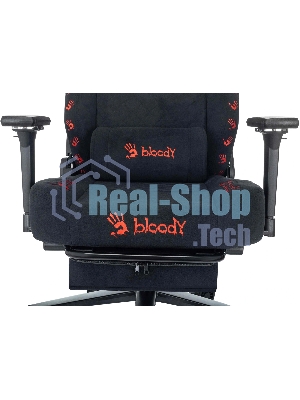 Кресло игровое A4Tech Bloody GC-670 черный искусственная замша с подголов. крестов. металл подст.для ног