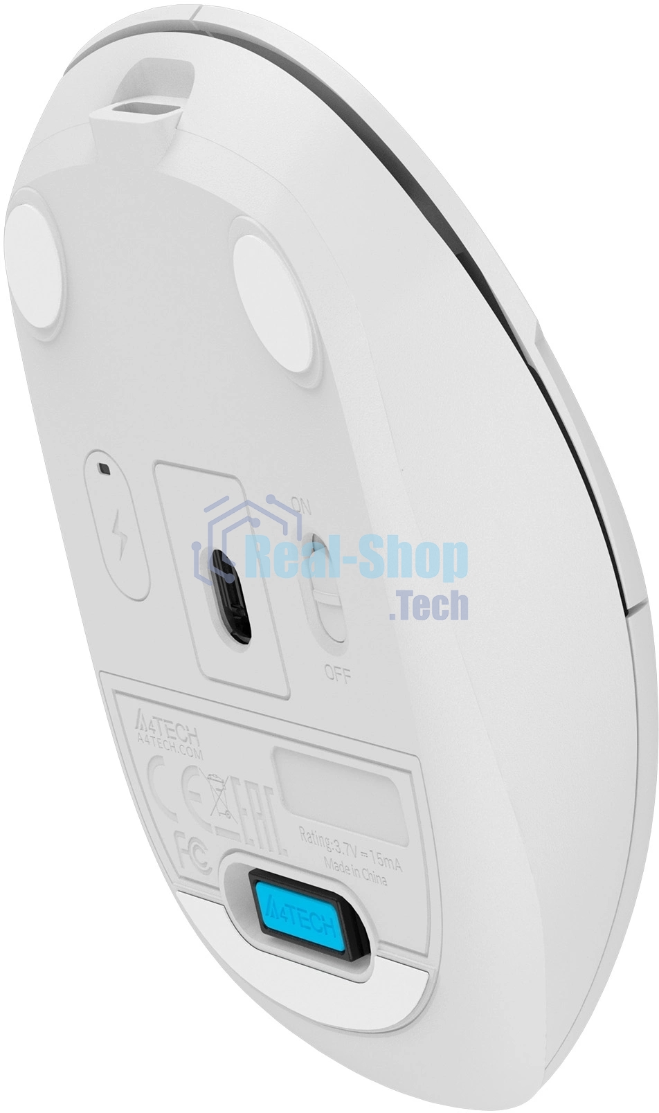 Мышь беспроводная A4Tech Fstyler FG15C Air2 белый, 1200 dpi, USB Type-A, радиоканал, кнопки - 3