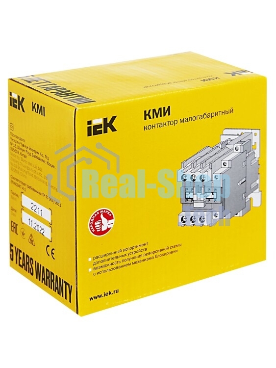 Контактор КМИ-34012 40А 230В/АС3 1НО 1НЗ IEK KKM31-040-230-11