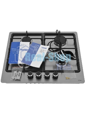 Газовая варочная поверхность Haier HHX-M64CNX, 4 конфорки, нержавеющая сталь, 7500 Вт