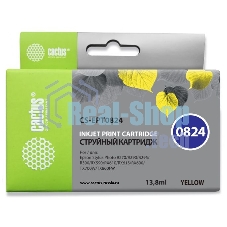 Картридж струйный Cactus CS-EPT0824 (T0824) желтый (13,8 мл) для Epson Stylus Photo R270/290/RX590