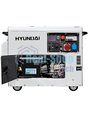 Электрогенератор дизельный Hyundai DHY 8000SE-3, 6.5 кВт, 72.6 дБ, 156 кг