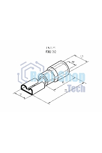 Клемма плоская Rexant изолированная гнездо 9 мм 1.5-2.5 мм² (РПи-м 2.5-(9.0))