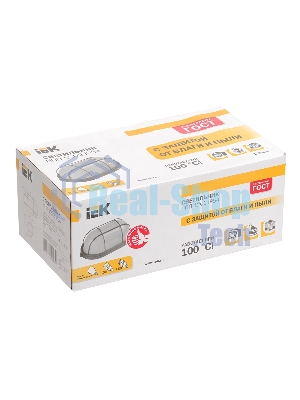 Светильник Iek LNPP0-1202-1-100-K01 НПП1202 белый/овал с реш. 100Вт IP54 ИЭК