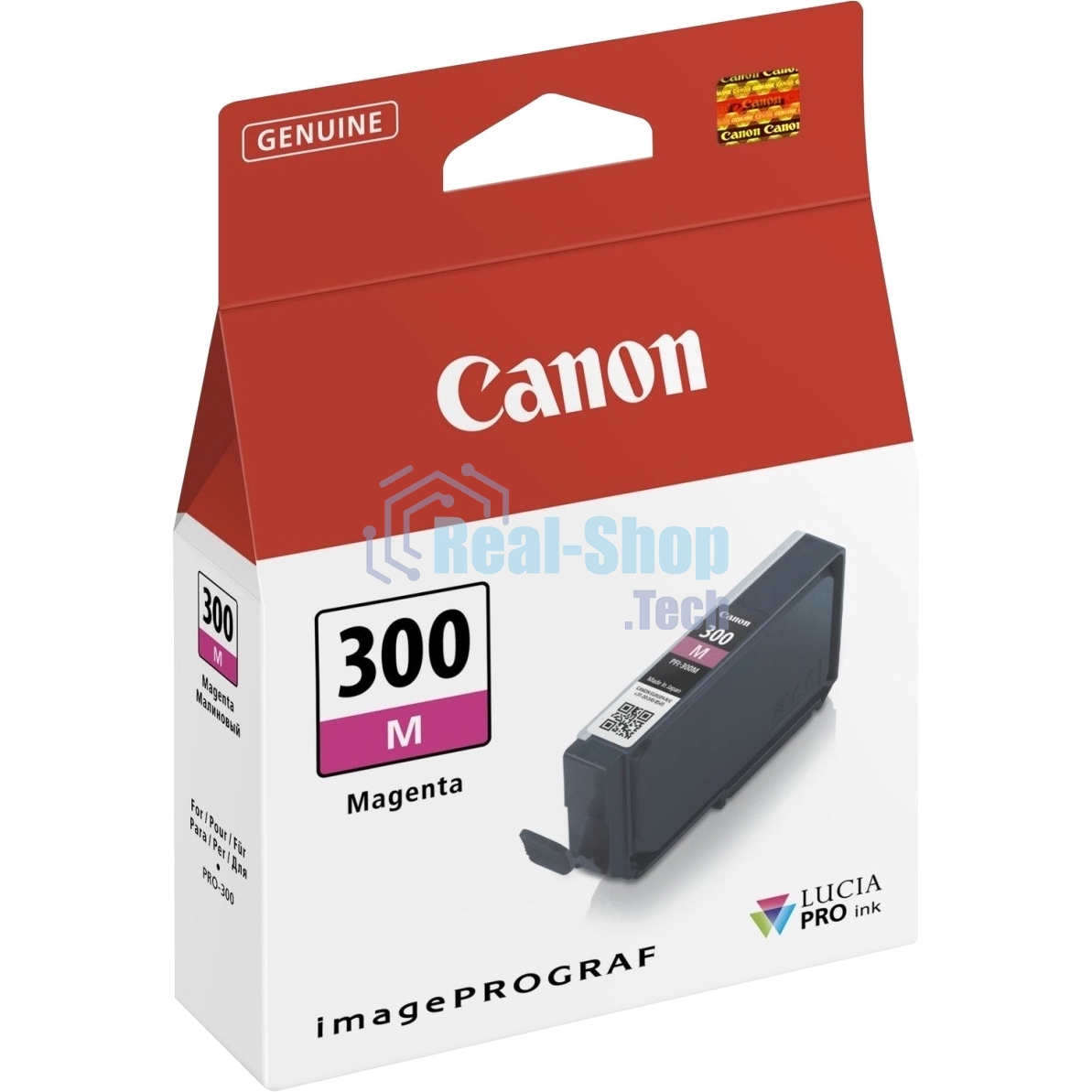 Картридж струйный Canon PFI-300 M EUR/OCN 	пурпурный (785 стр.) для Canon imagePROGRAF PRO-300