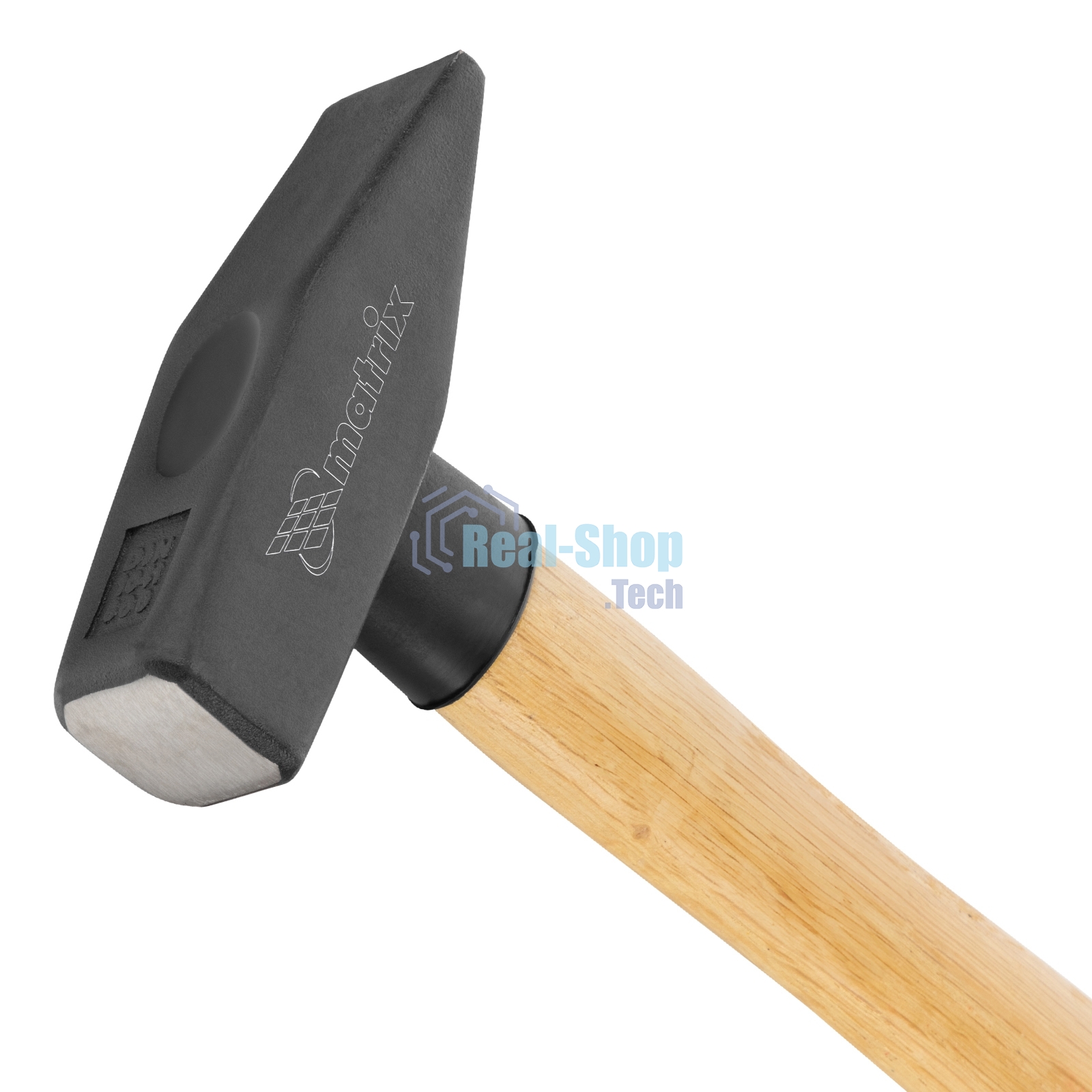 Молоток слесарный Matrix, 800 г, квадратный боек, деревянная рукоятка