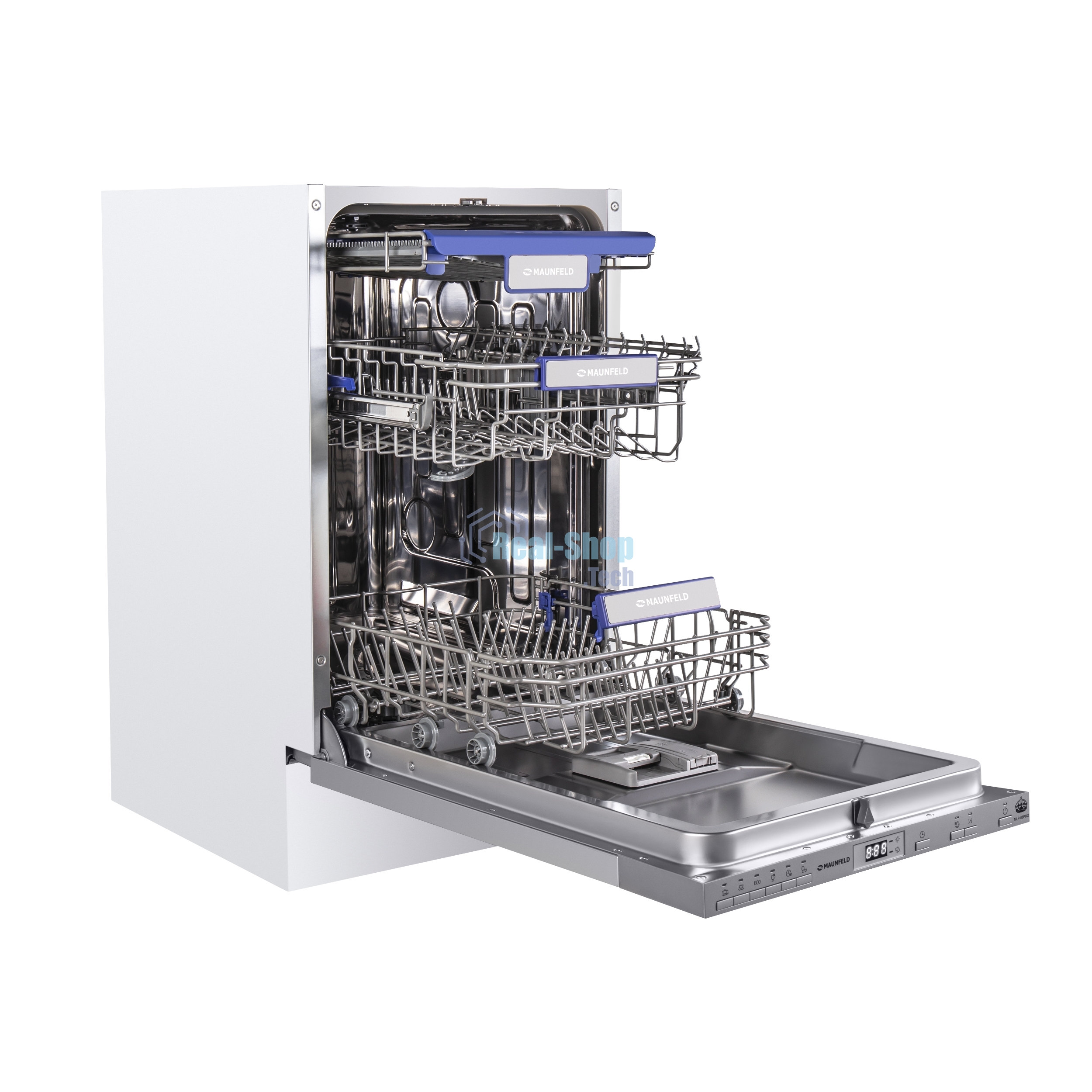 Встраиваемая посудомоечная машина Maunfeld MLP-08PRO, серебристый, 44.8 см, 10 компл., 47 дБ, класс A++
