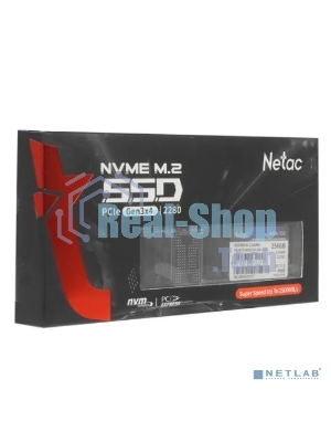 Накопитель SSD Netac NV2000, 256Gb, PCIe 3.0 x4, M.2 2280, NVMe, R/W 2500/1000