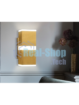 Настенный светодиодный светильник с акрилом Ambrella light FW191 SGD золото песок LED 4200K 12W 140*60*80