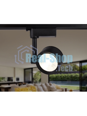 Трековый однофазный светодиодный светильник Ambrella light GL6392 BK черный LED 12W 4200K 24°