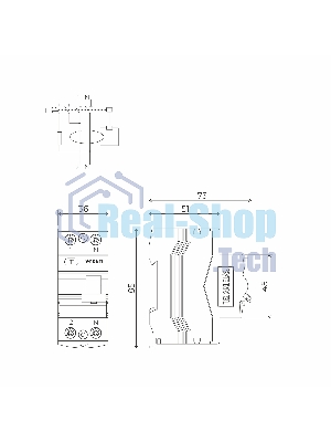 Устройство защитного отключения Werkel 1P+N 40 А 300 mA AC 6 kA W912P404