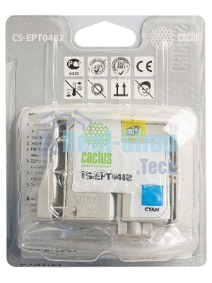 Картридж струйный Cactus CS-EPT0482 голубой (14.4 мл) для Epson Stylus Photo R200/R220/R300/R320/R340/RX500/RX600/RX620/RX640