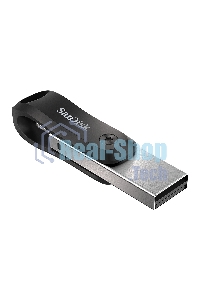 Флешка USB Sandisk IX60N iXpand GO (SDIX60N-128G-GN6NE), 128Gb, USB 3.0/Lightning, R/W 150/70, черный/серебристый