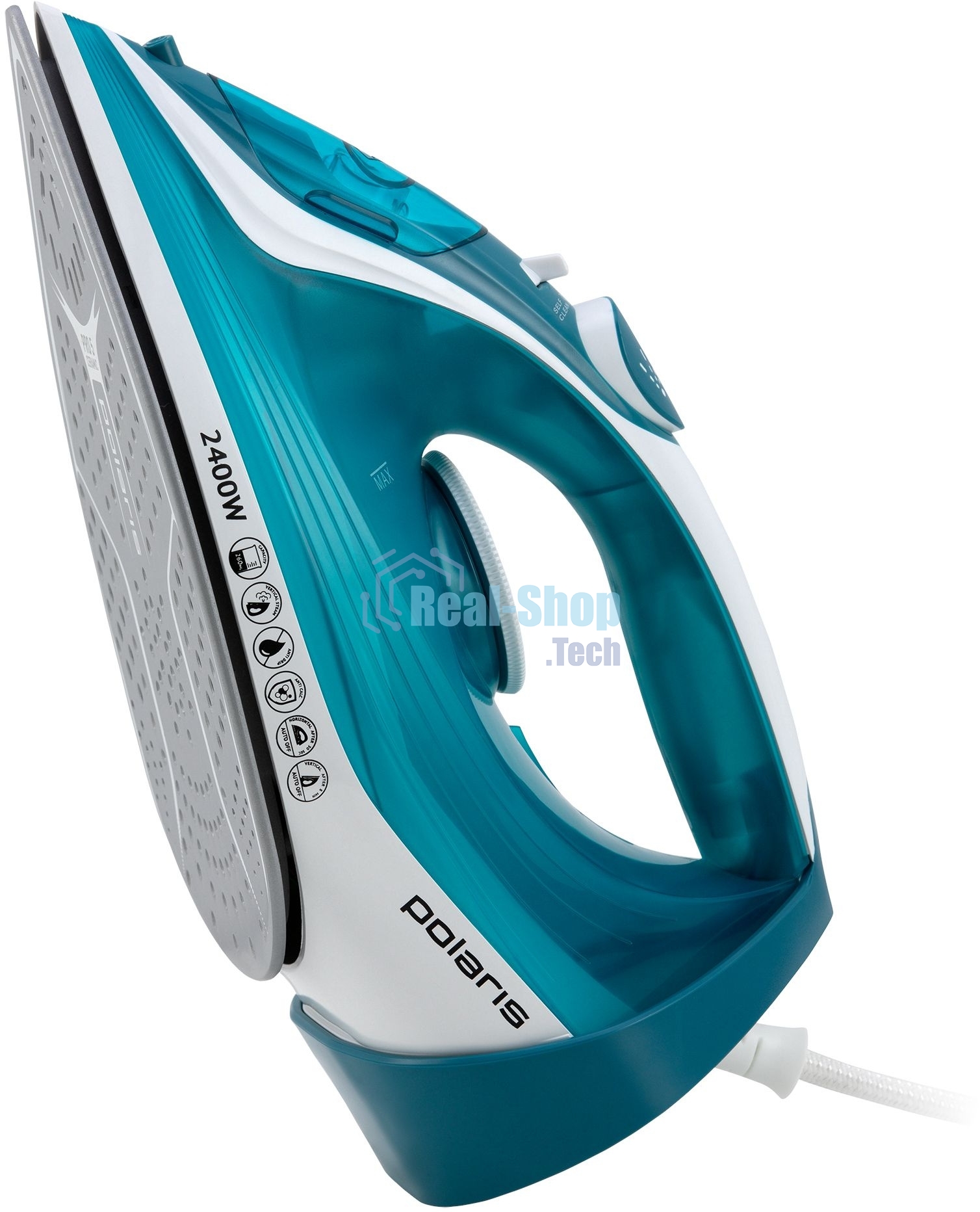 Утюг Polaris PIR 2487AK 3m бирюзовый/белый 2400Вт