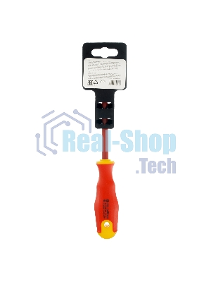 Отвертка диэлектрическая Сибртех PH1 х 80 мм, до 1000 В, двухкомпонентная рукоятка