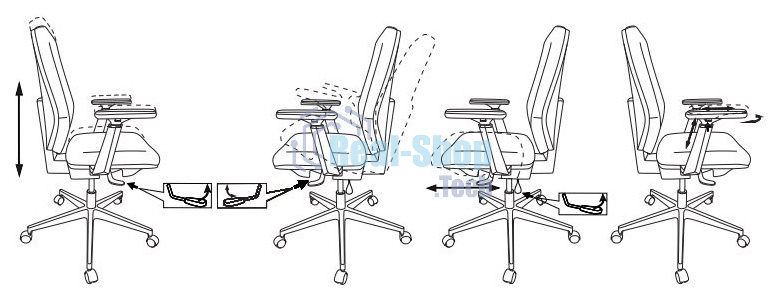 Кресло компьютерное Бюрократ CH-545/LUX черный 38-418 крестовина алюминий