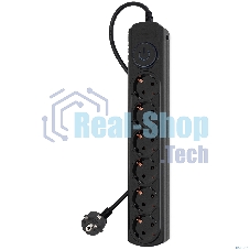 Сетевой фильтр Ippon BK-6-EU-3-10-B 3 м (6 розеток) черный (коробка)