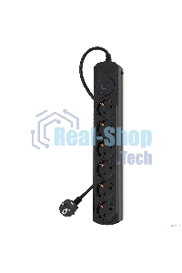 Сетевой фильтр Ippon BK-6-EU-3-10-B 3 м (6 розеток) черный (коробка)